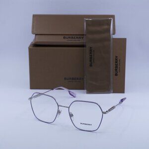 Burberry BE1381 1345 Geometric Eyeglasses 54mm – Lilac/Silver